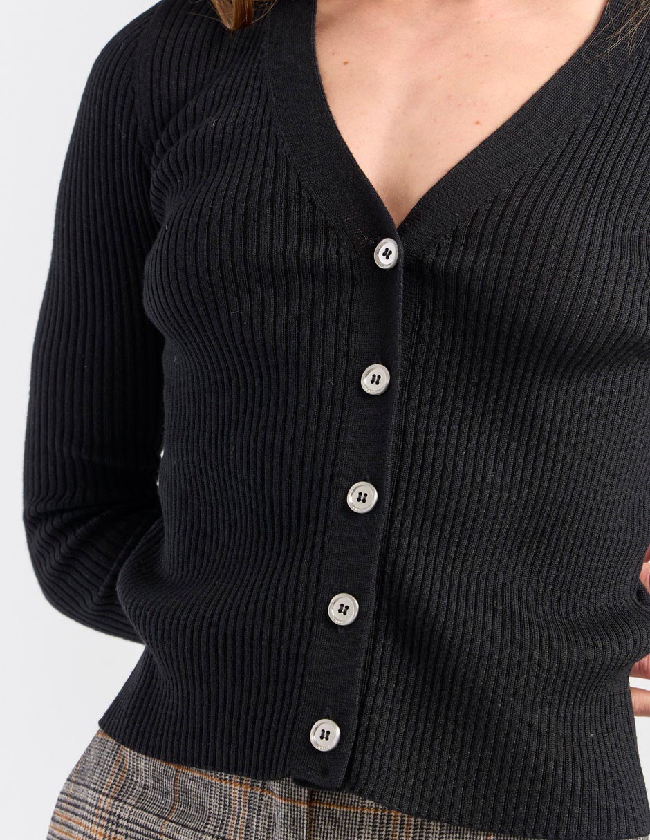 Suéter cuello V para mujer 4