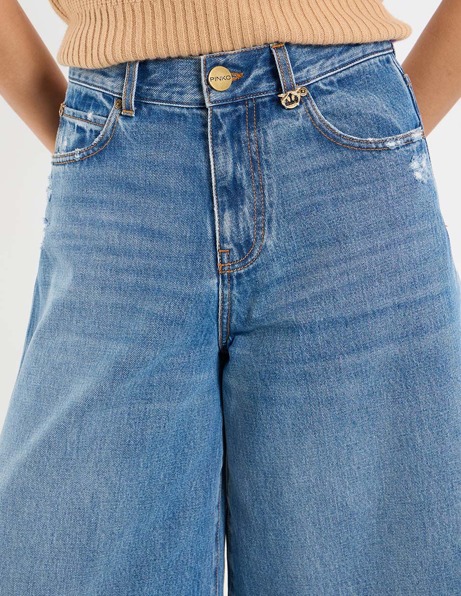 Jeans relaxed amplio para mujer 4