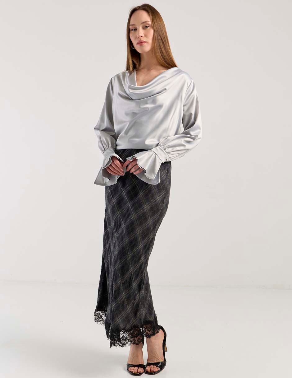 Blusa Pinko manga larga para mujer