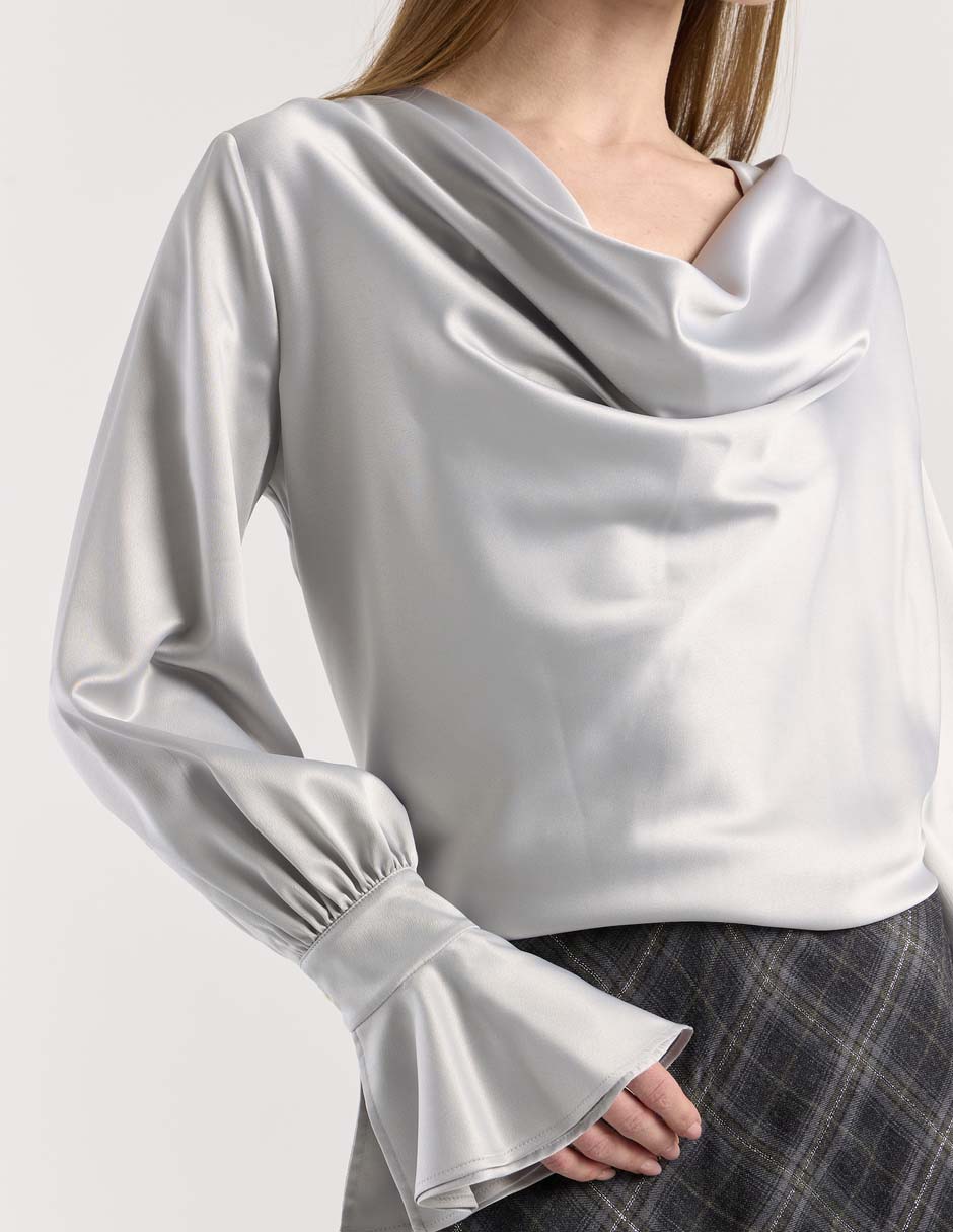 Blusa Pinko manga larga para mujer