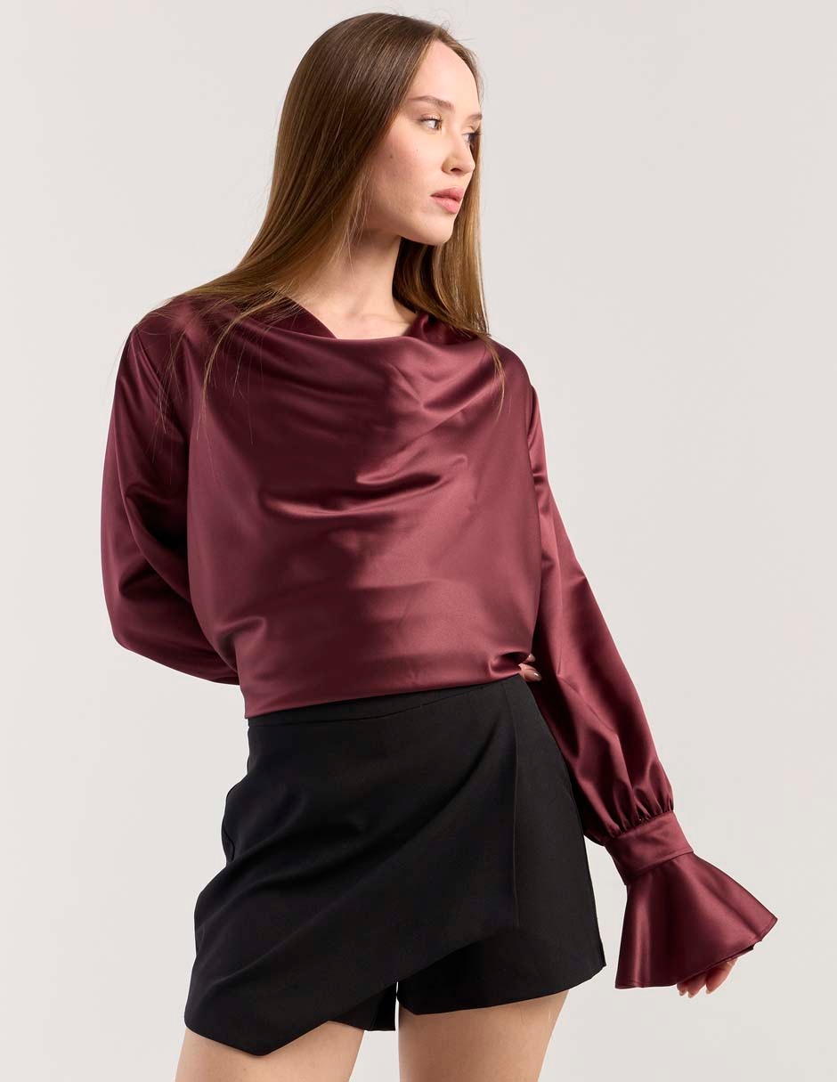 Blusa manga larga para mujer