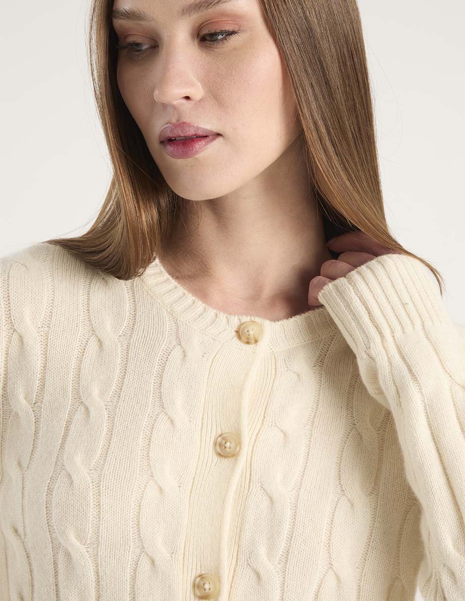 Suéter cuello con botón para mujer 4