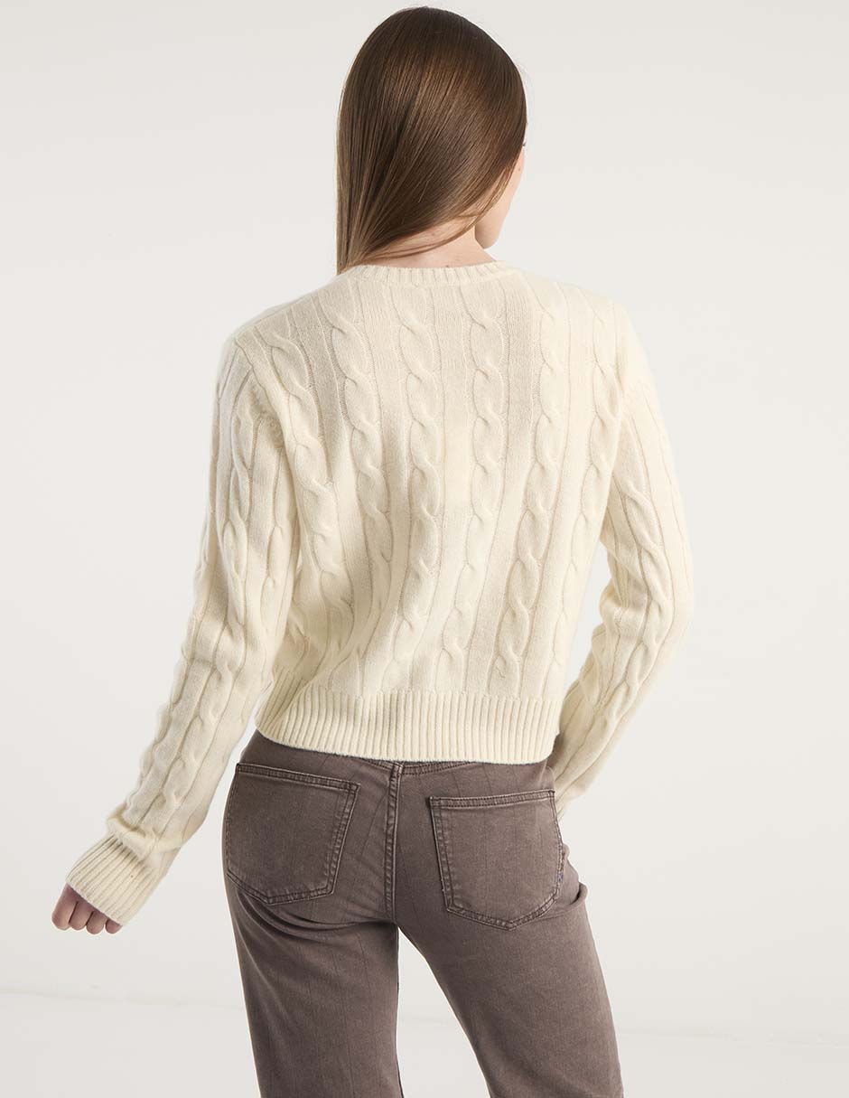 Suéter cuello con botón para mujer 6