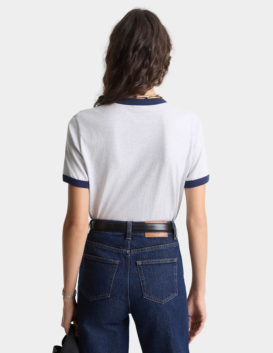 Playera manga corta Sporty & cuello redondo para mujer 2