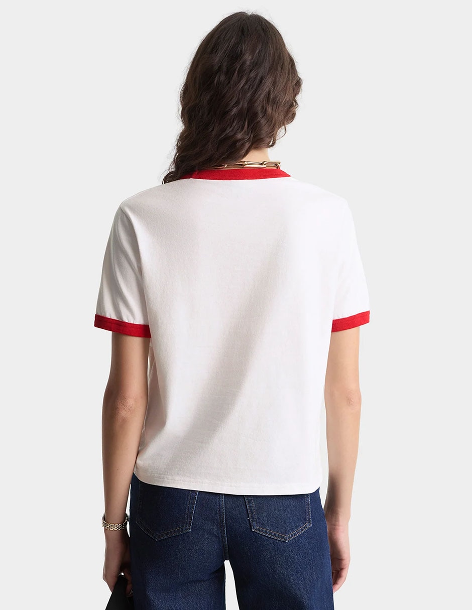 Playera manga corta cuello redondo para mujer 2