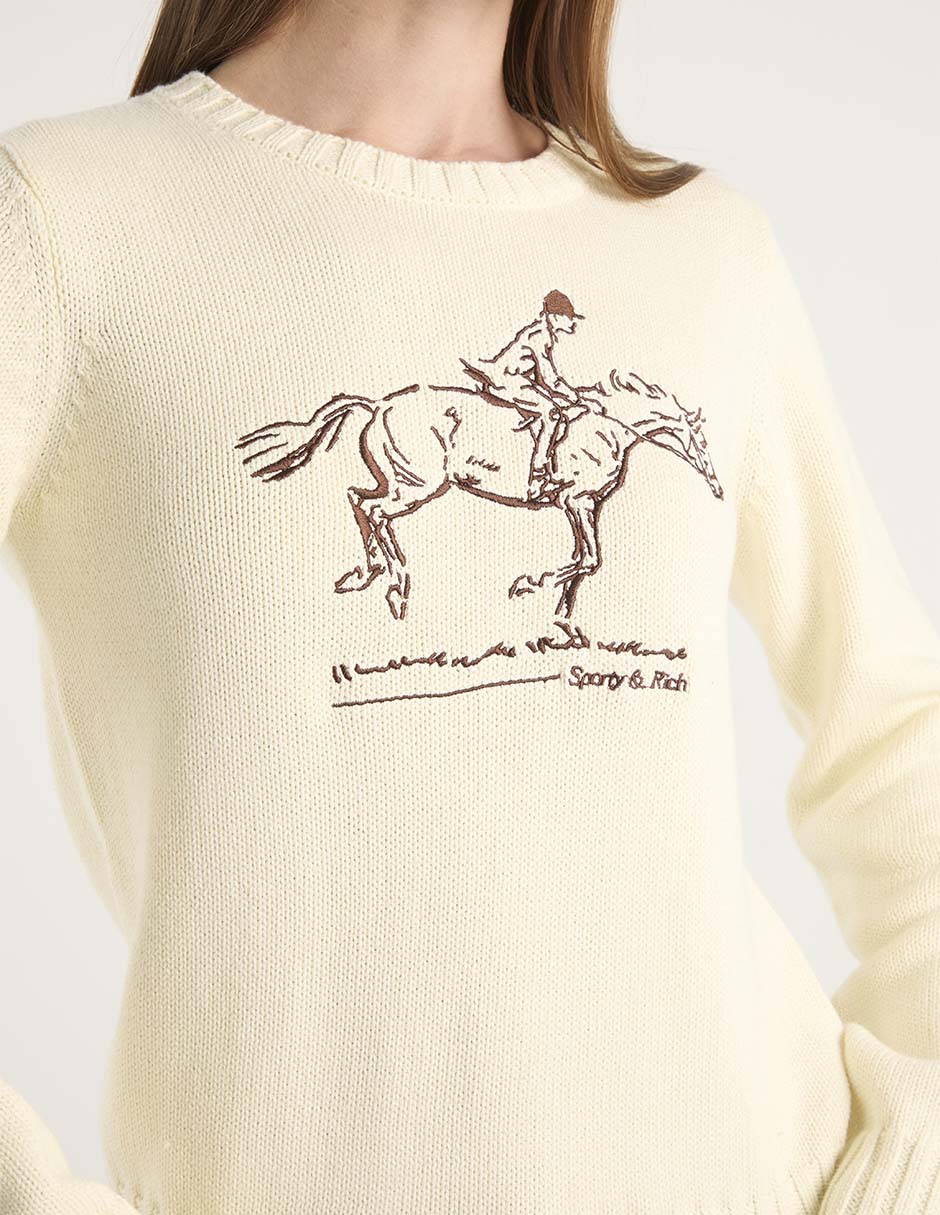 Suéter cuello redondo para mujer 5