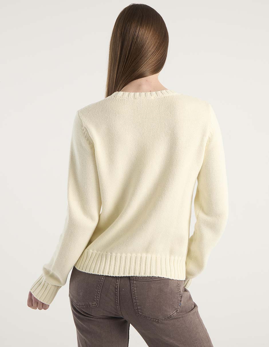 Suéter cuello redondo para mujer 6