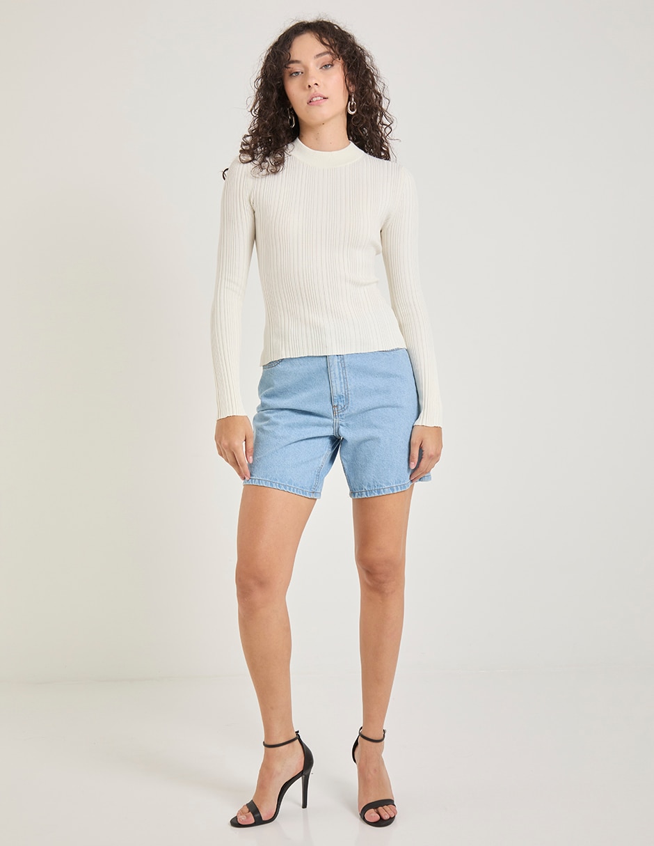 Suéter cuello alto para mujer 3
