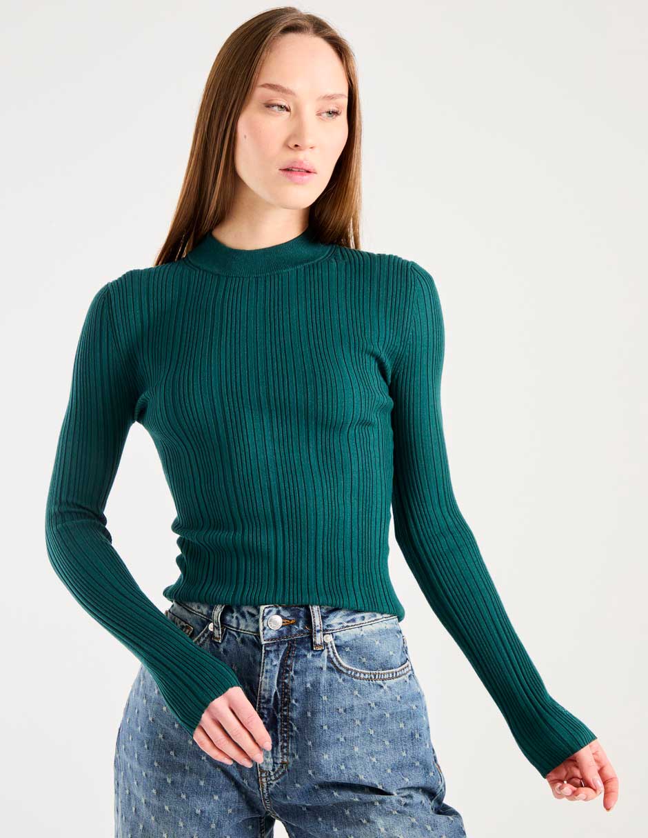 Suéter cuello alto para mujer