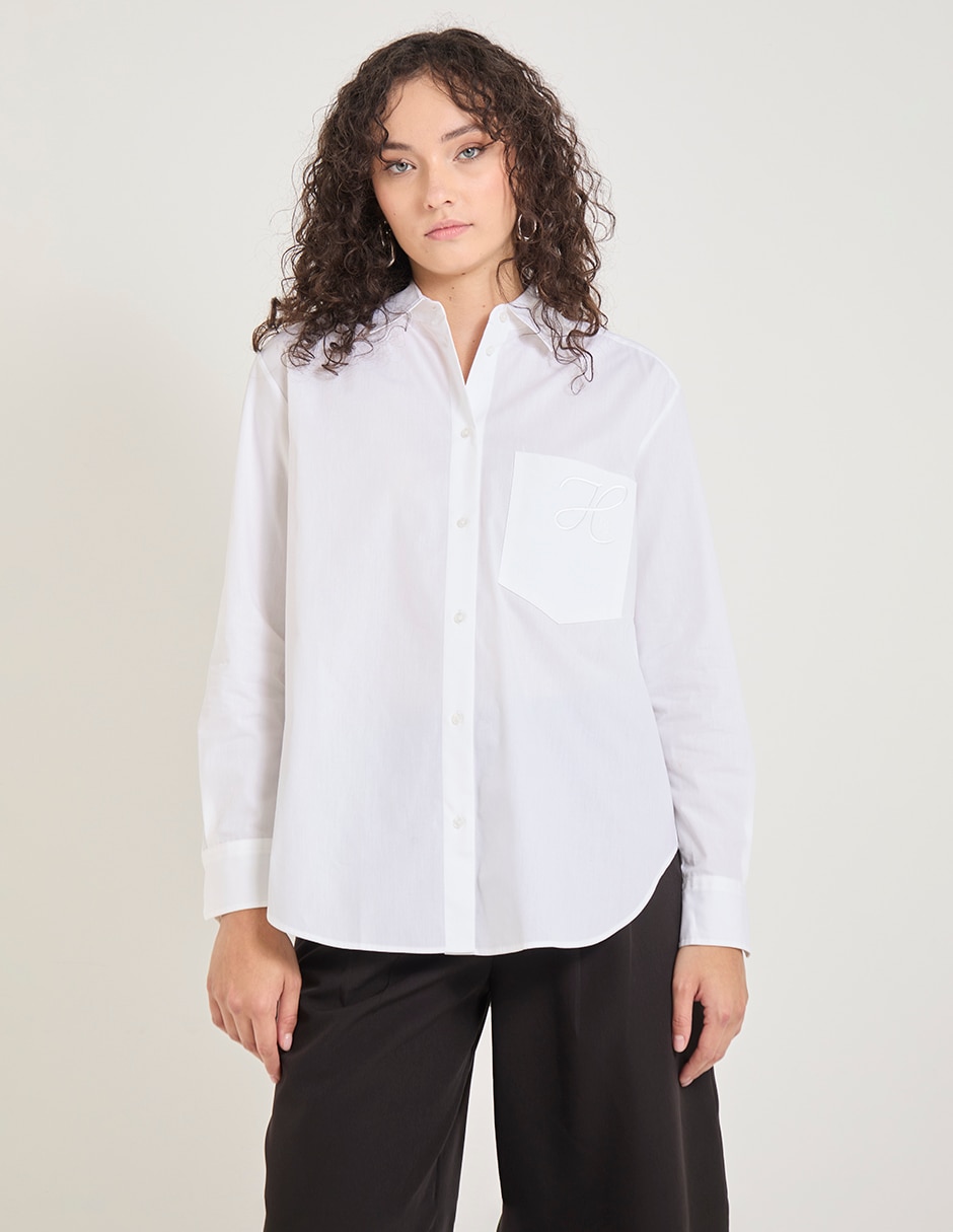 Blusa manga larga para mujer