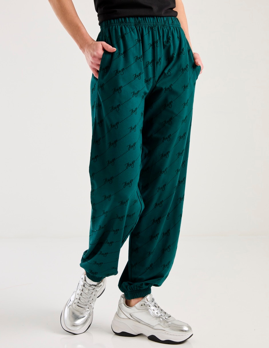 Pants regular con elástico para mujer