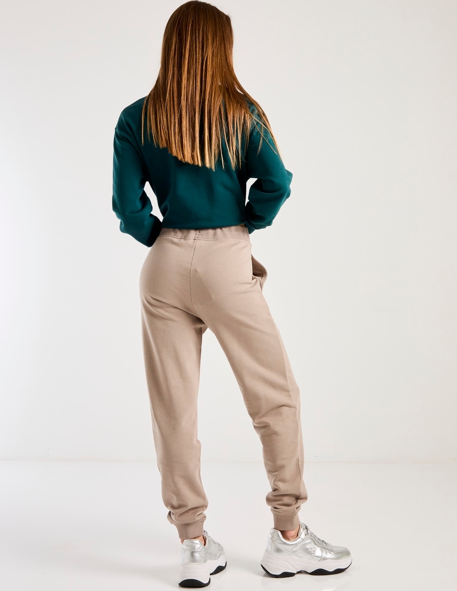 Pants regular con elástico para mujer 2