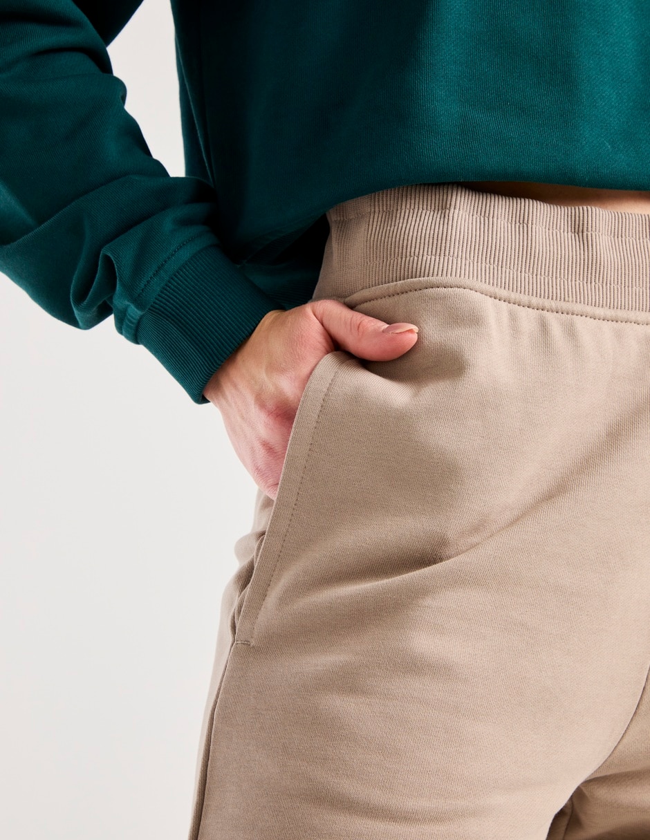 Pants regular con elástico para mujer 4