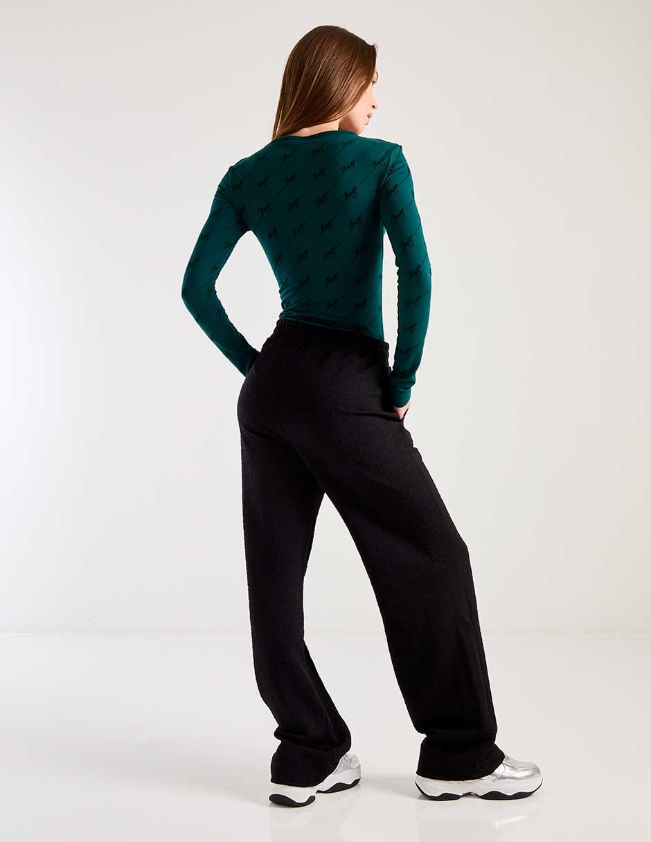 Pants regular con elástico para mujer 2