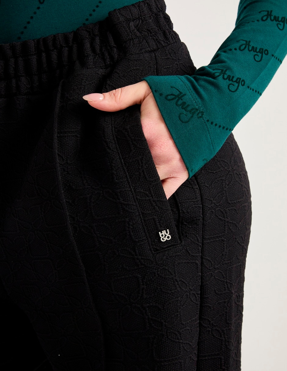Pants regular con elástico para mujer 4