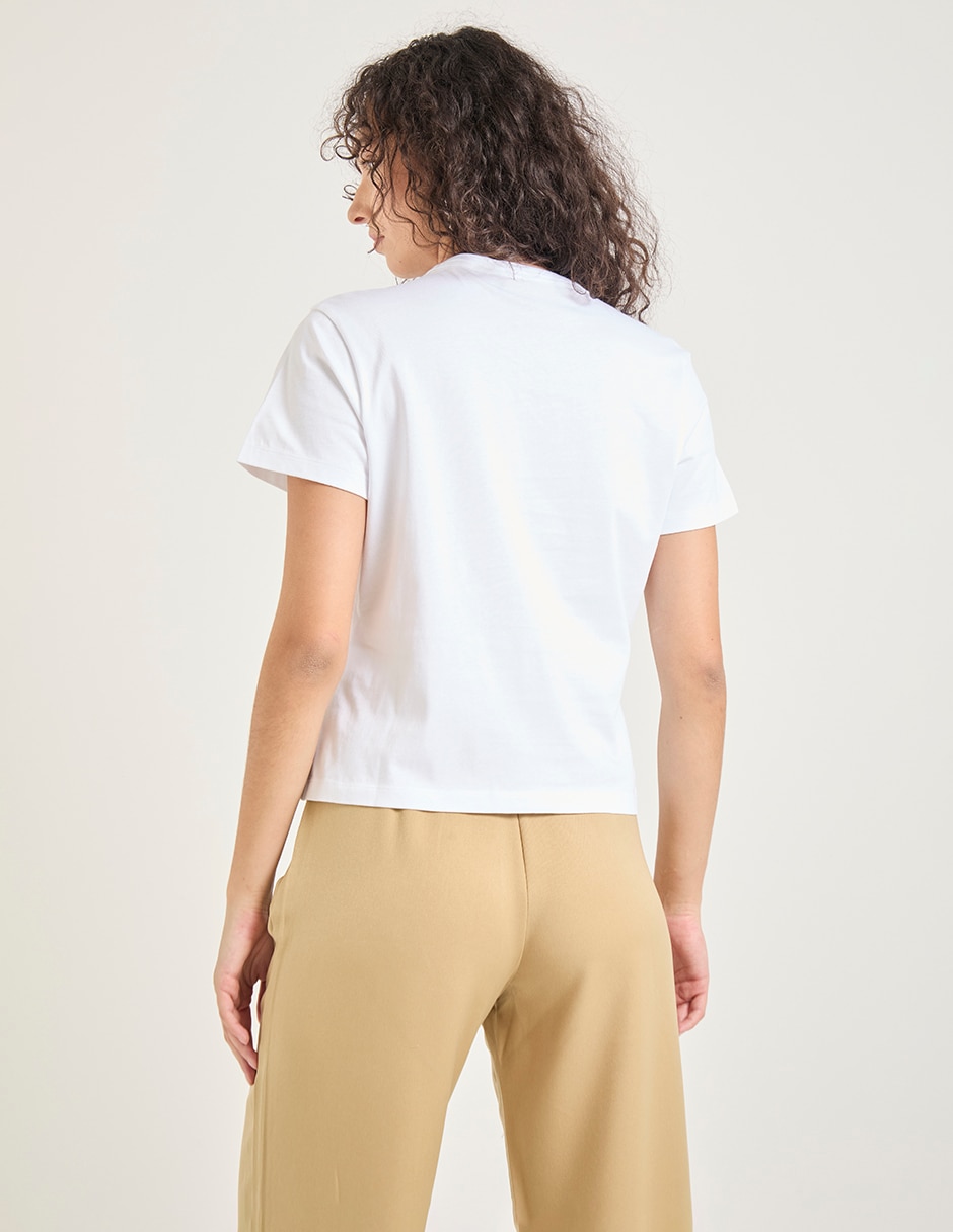 Playera manga corta cuello redondo para mujer 2
