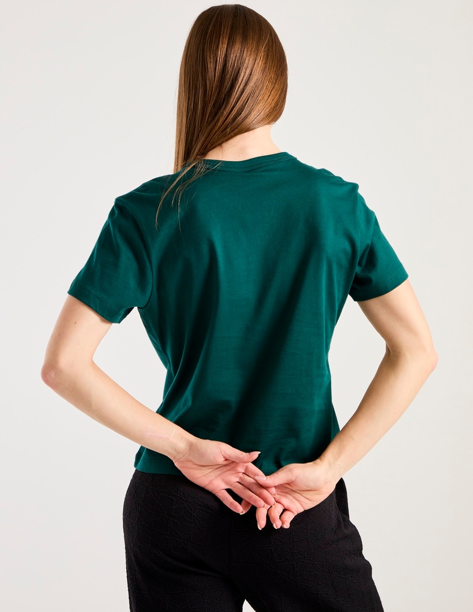 Playera manga corta cuello redondo para mujer 2