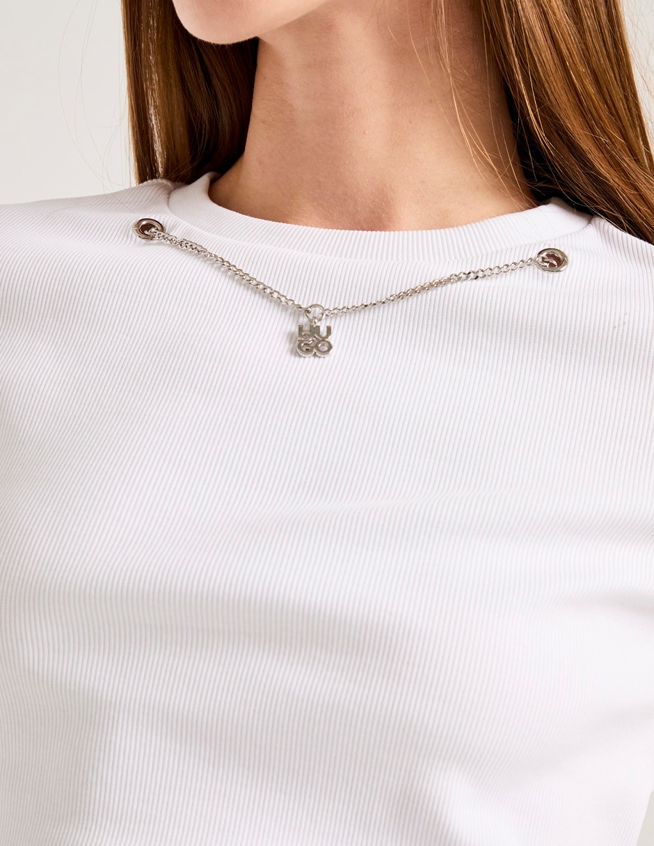 Playera manga corta cuello redondo para mujer 4