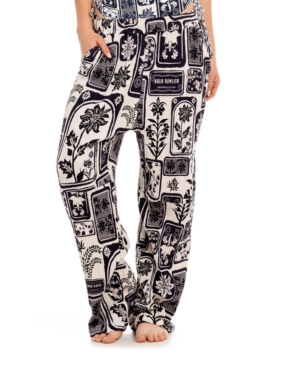 Pants regular con elástico para mujer Pants regular con elástico para mujer