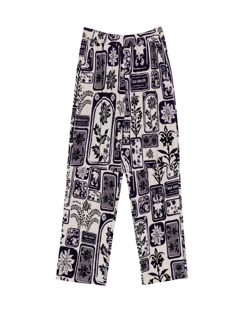 Pants regular con elástico para mujer 2