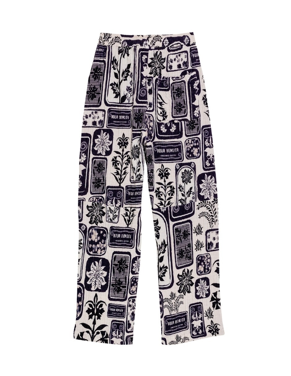 Pants regular con elástico para mujer 4