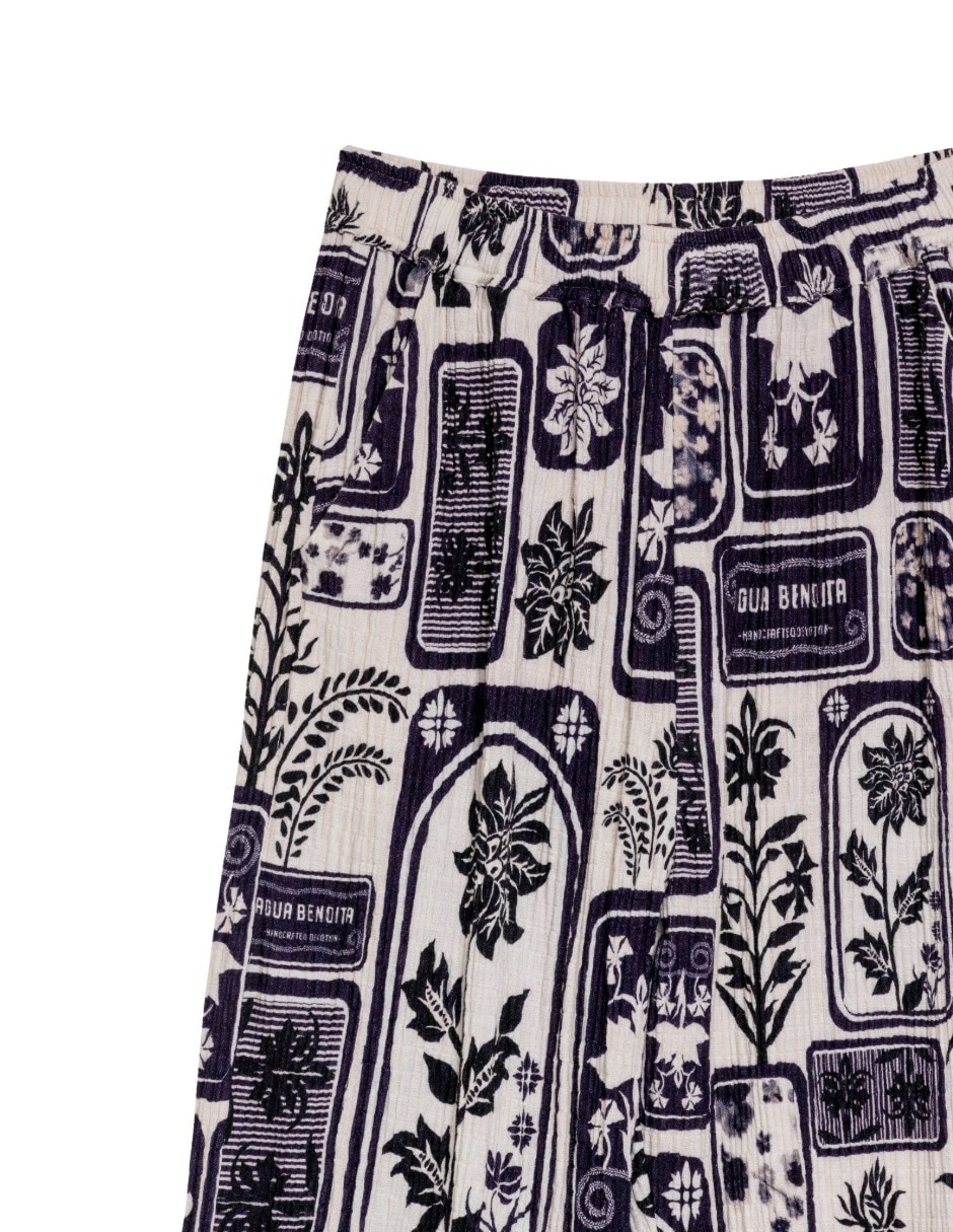 Pants regular con elástico para mujer 5