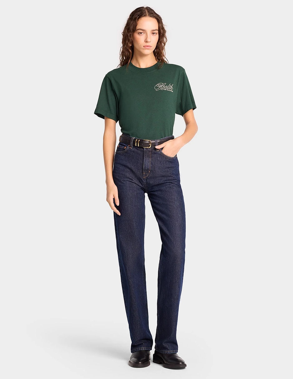 Playera manga corta cuello redondo para mujer