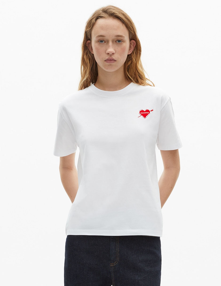 Playera manga corta cuello redondo para mujer