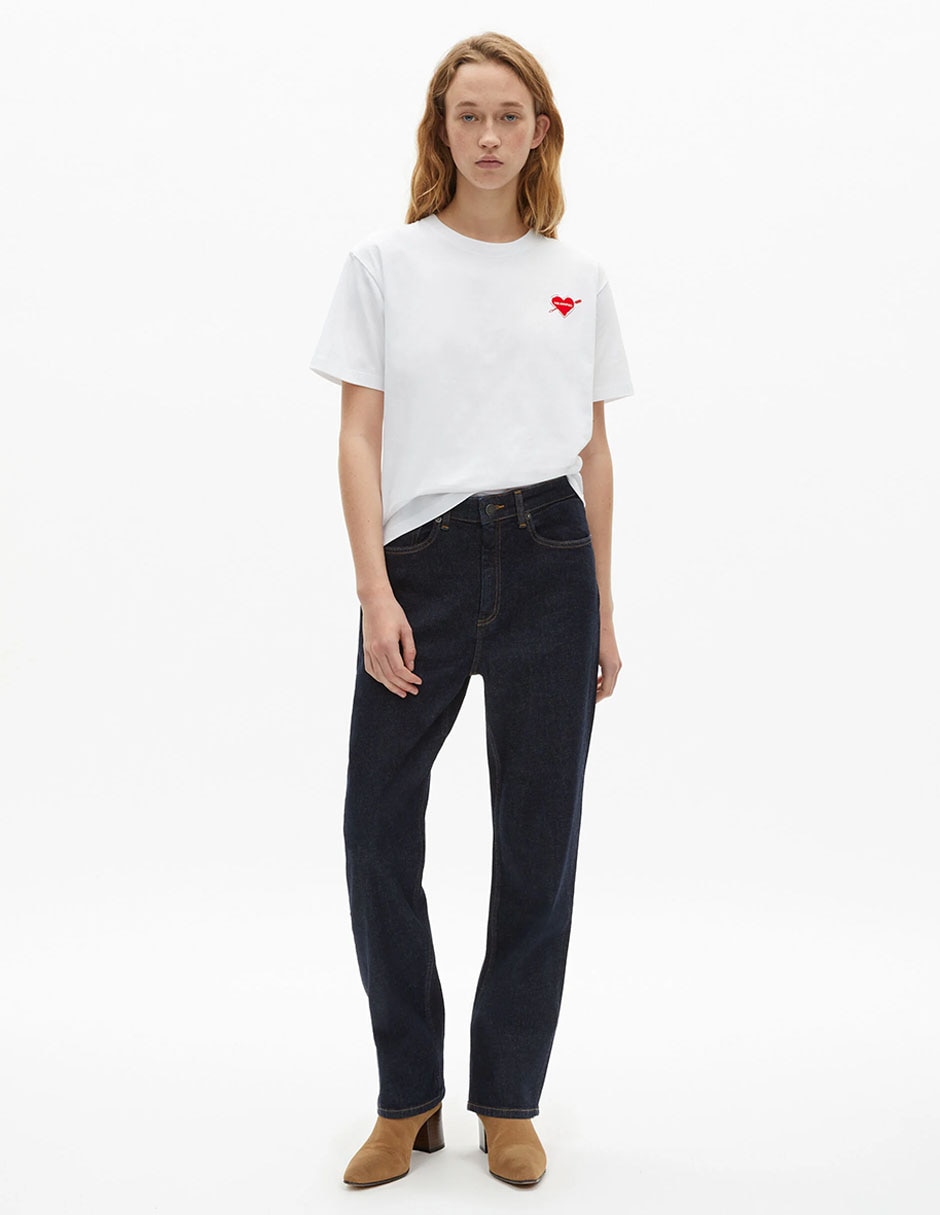 Playera manga corta cuello redondo para mujer 4