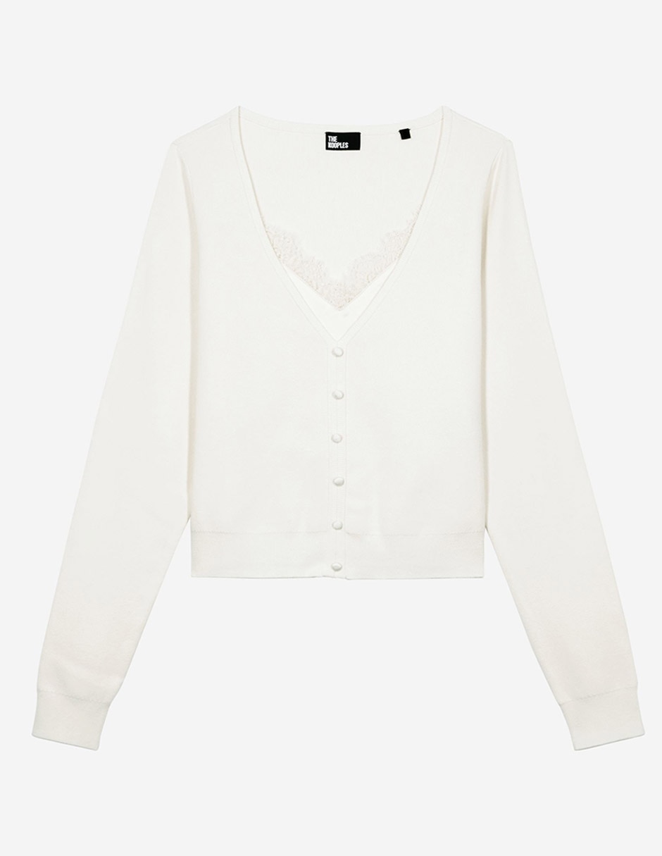 Suéter cuello V para mujer 5