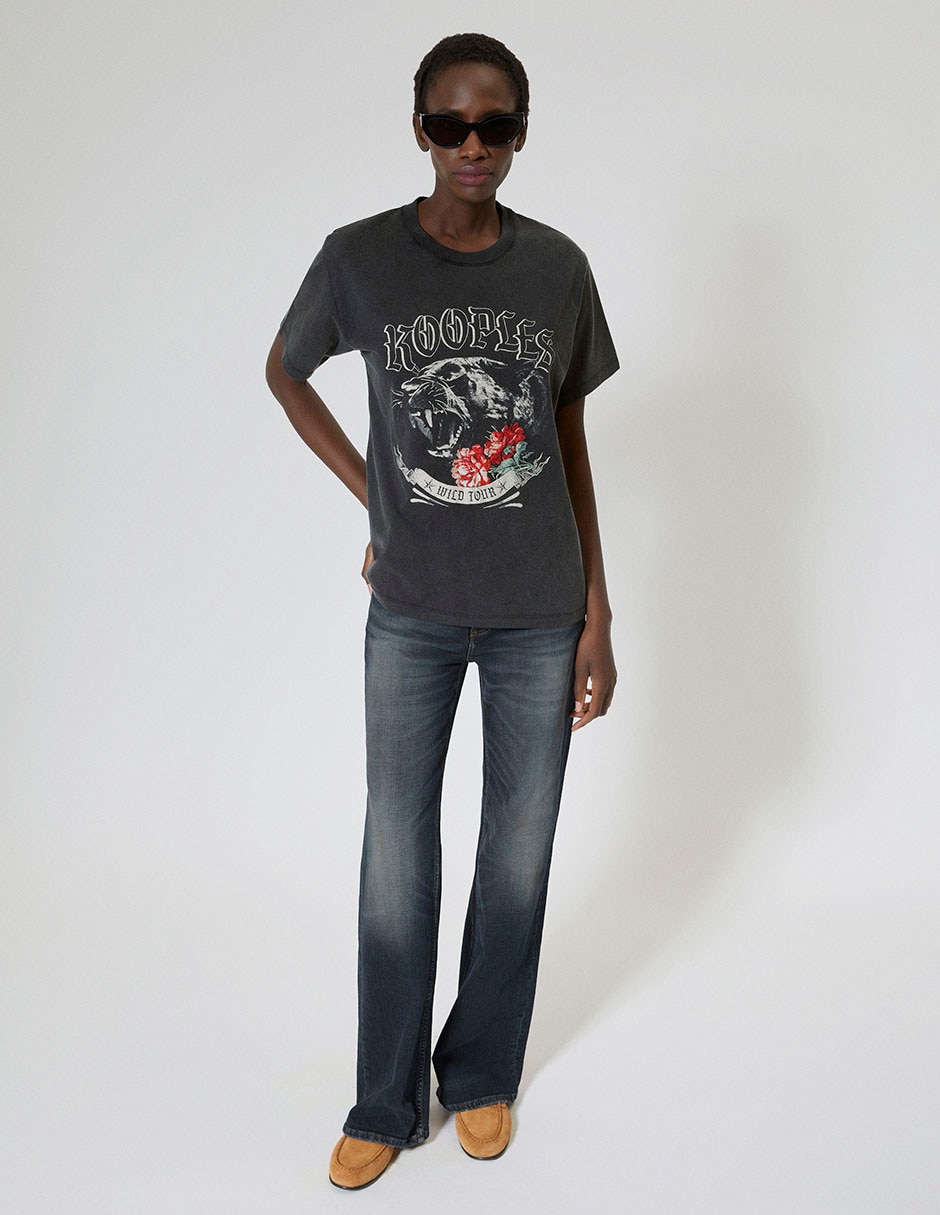 Playera manga corta cuello redondo para mujer 5