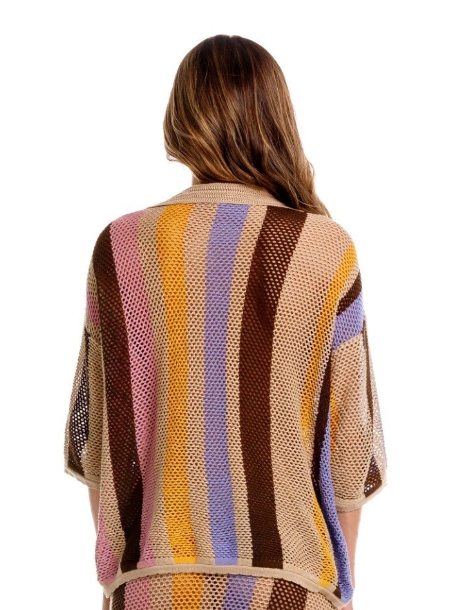 Blusa Resort 26 manga 3/4 para mujer 4