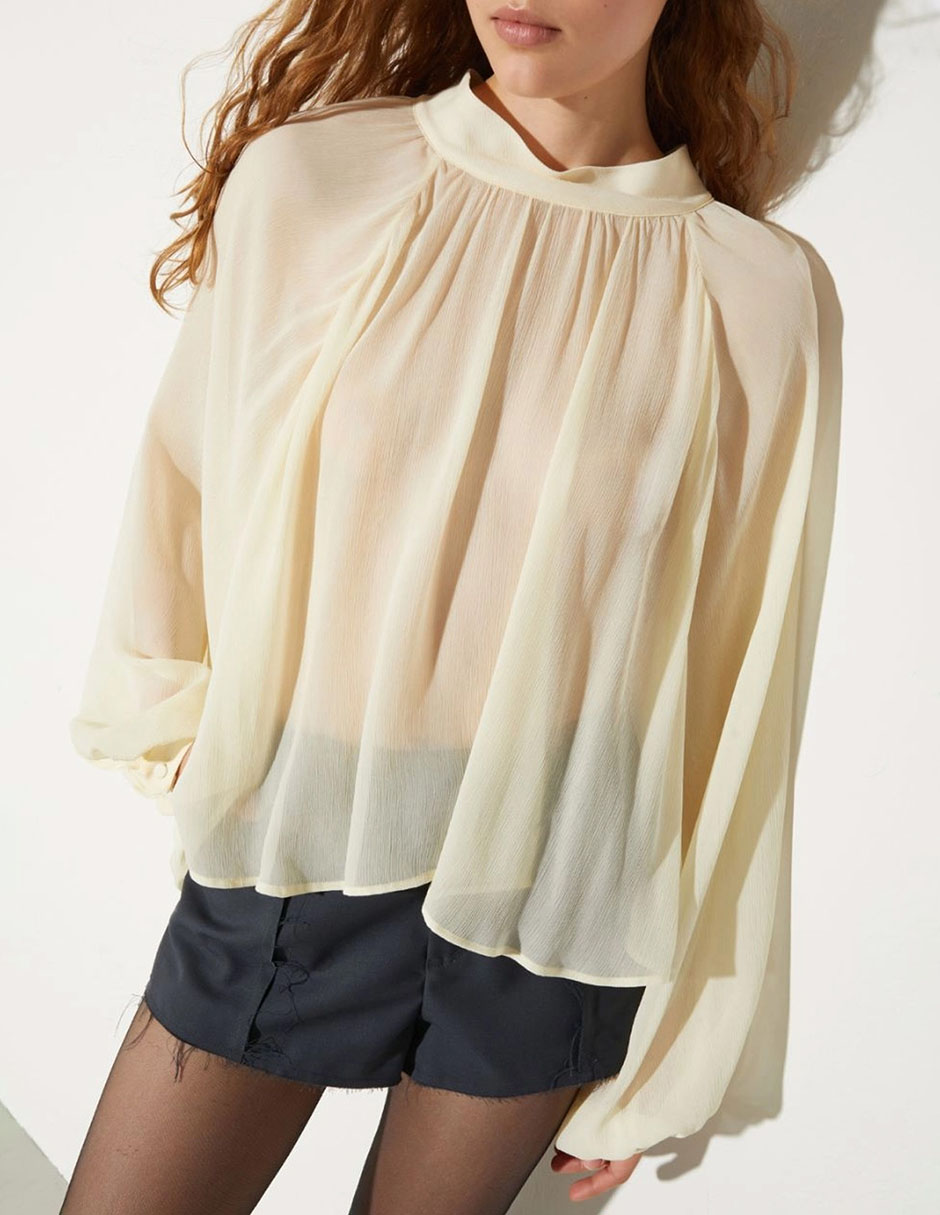 Blusa manga larga para mujer