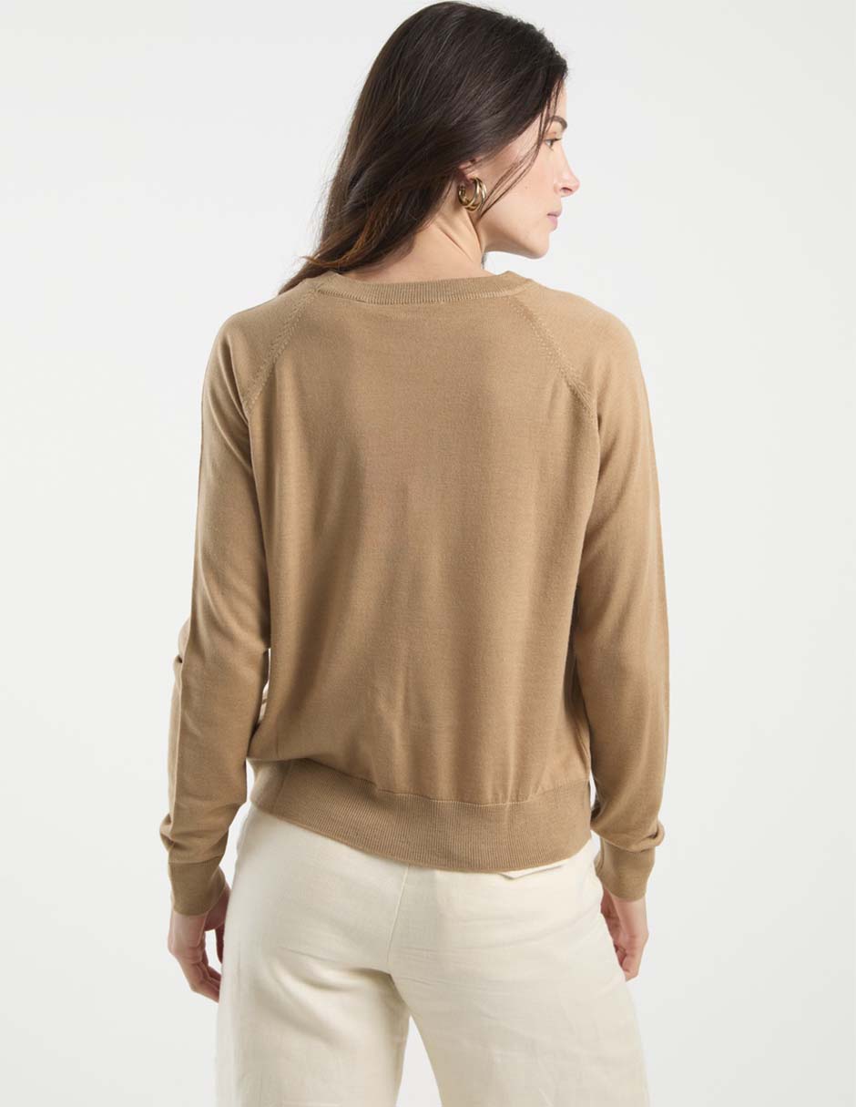 Suéter cuello redondo para mujer 6