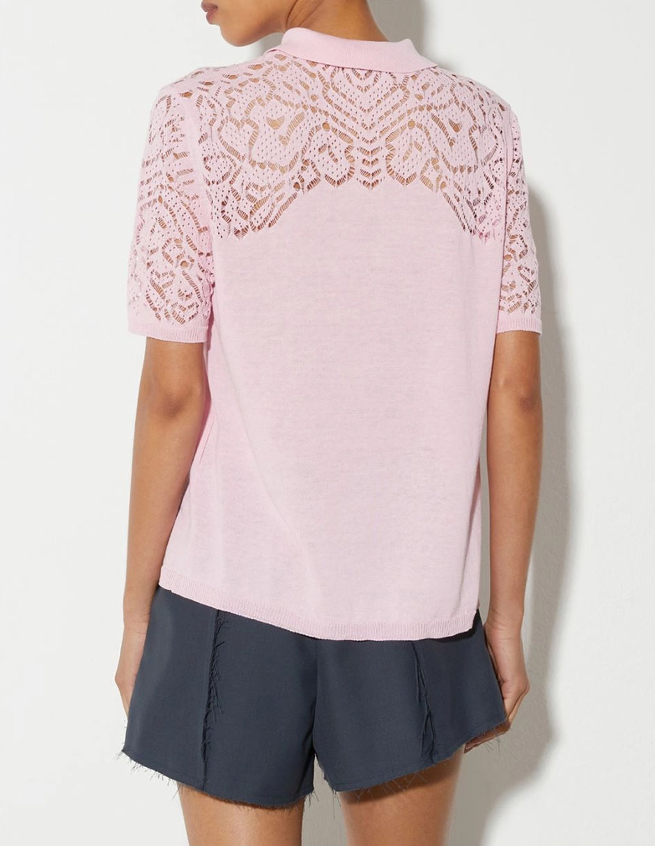 Playera manga corta Max& cuello polo para mujer 3