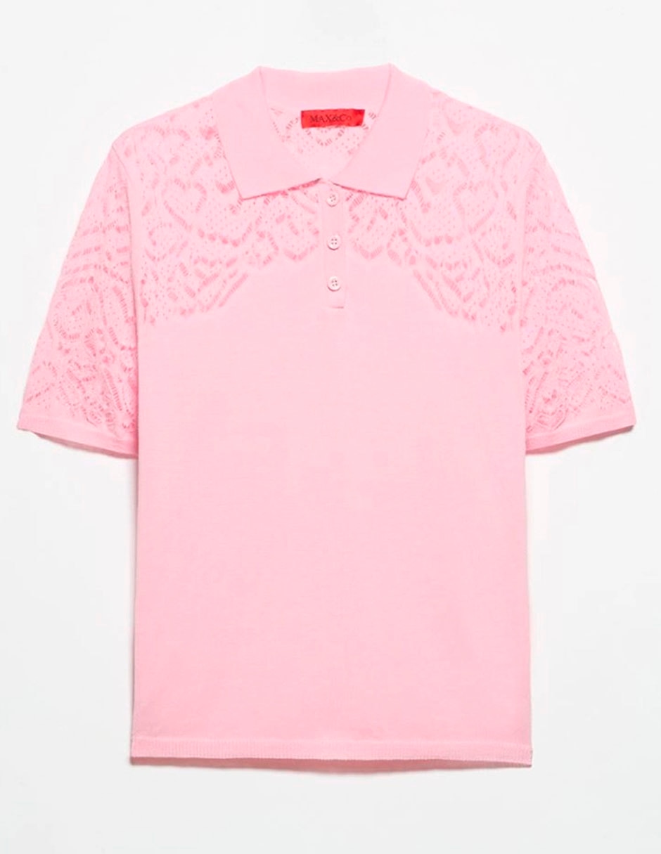 Playera manga corta Max& cuello polo para mujer 5