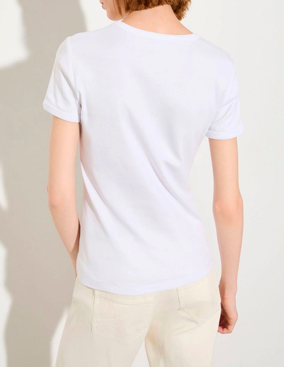 Playera manga corta cuello redondo para mujer 2