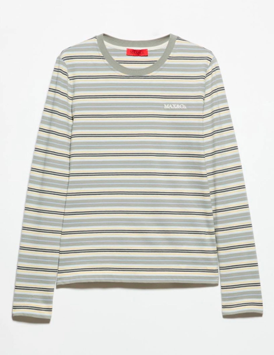 Playera manga larga cuello redondo para mujer 5