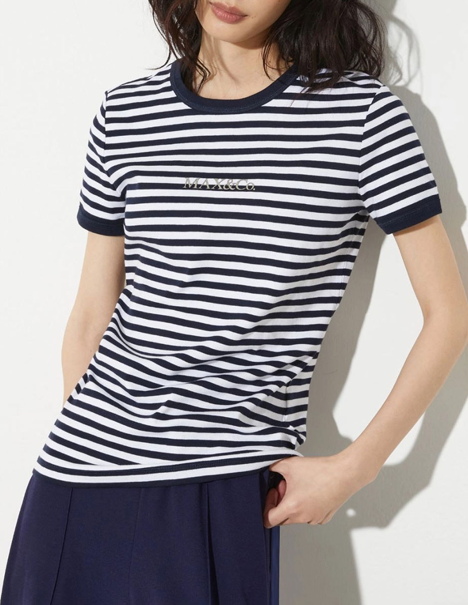 Playera manga larga cuello redondo para mujer