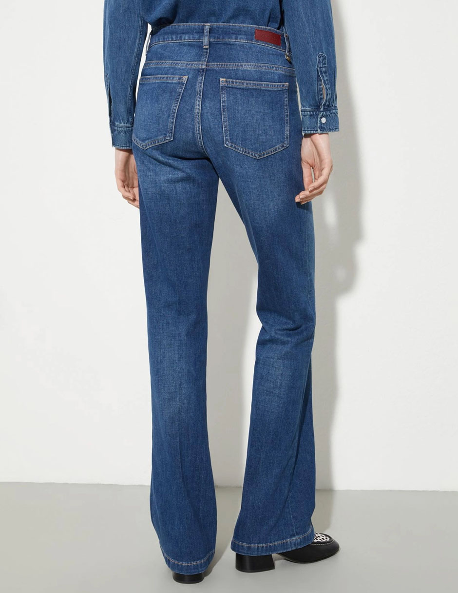 Jeans flare cintura media para mujer 2
