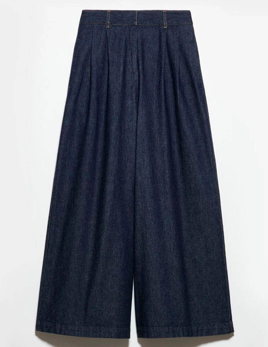 Jeans relaxed amplio cintura media para mujer 6