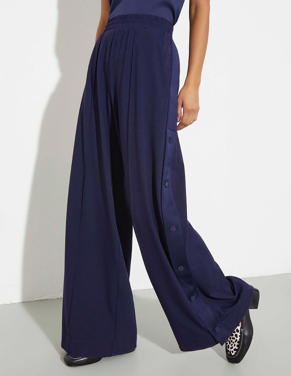 Pantalón relaxed acampanado para mujer