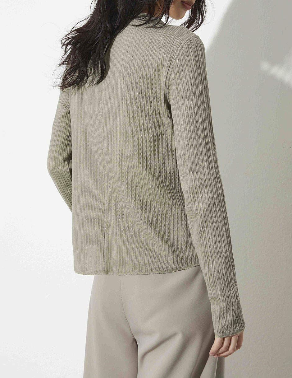 Blusa manga larga Max& cuello redondo para mujer 2