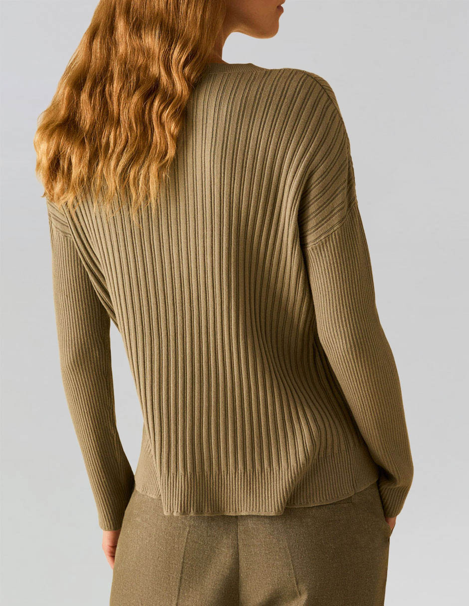 Suéter cuello redondo para mujer 2