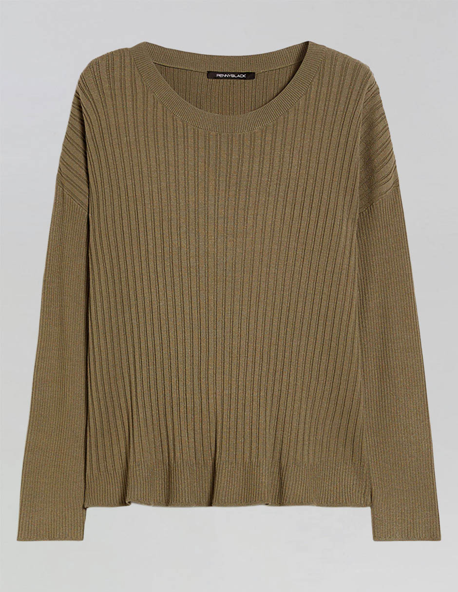 Suéter cuello redondo para mujer 5