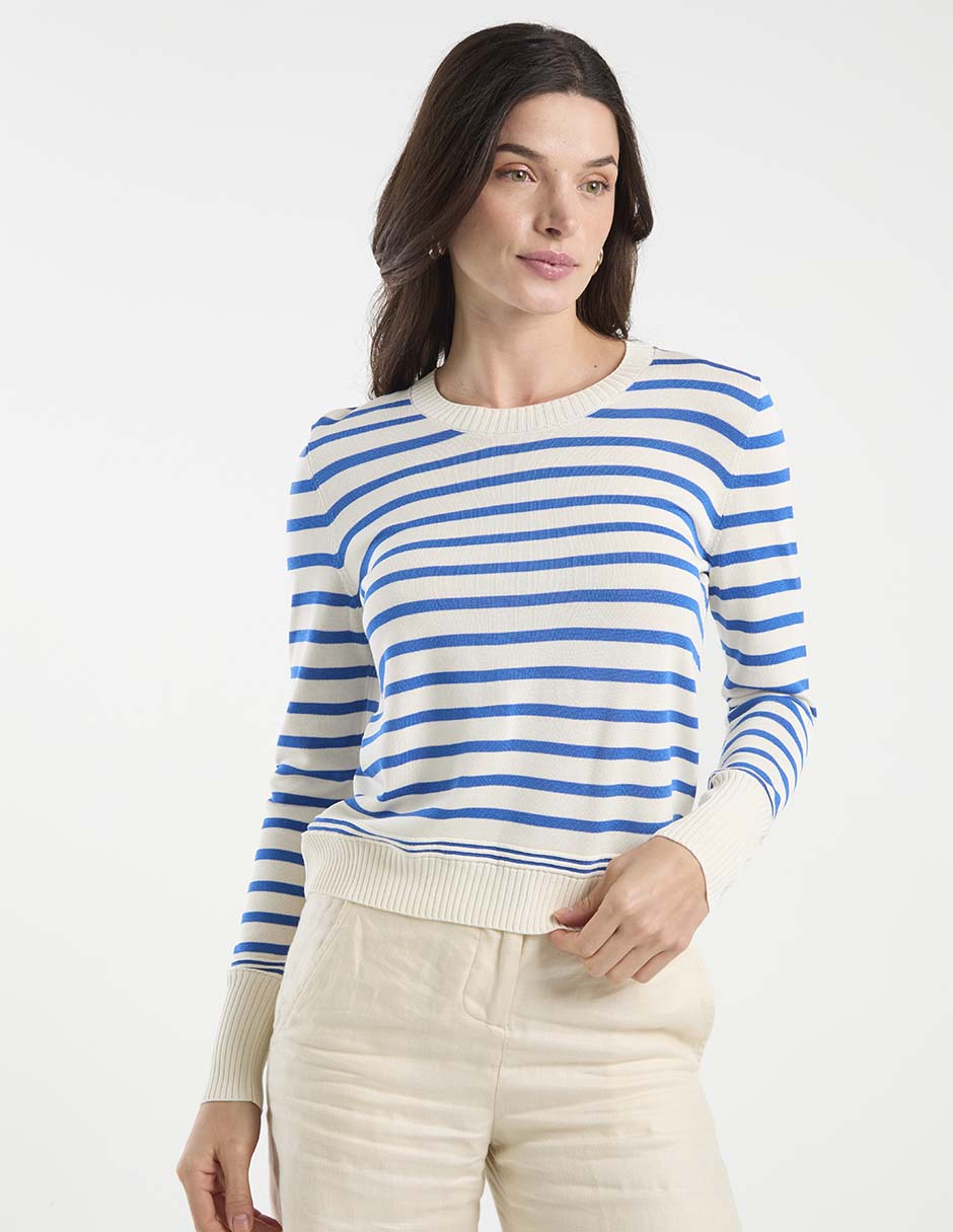 Suéter cuello redondo para mujer