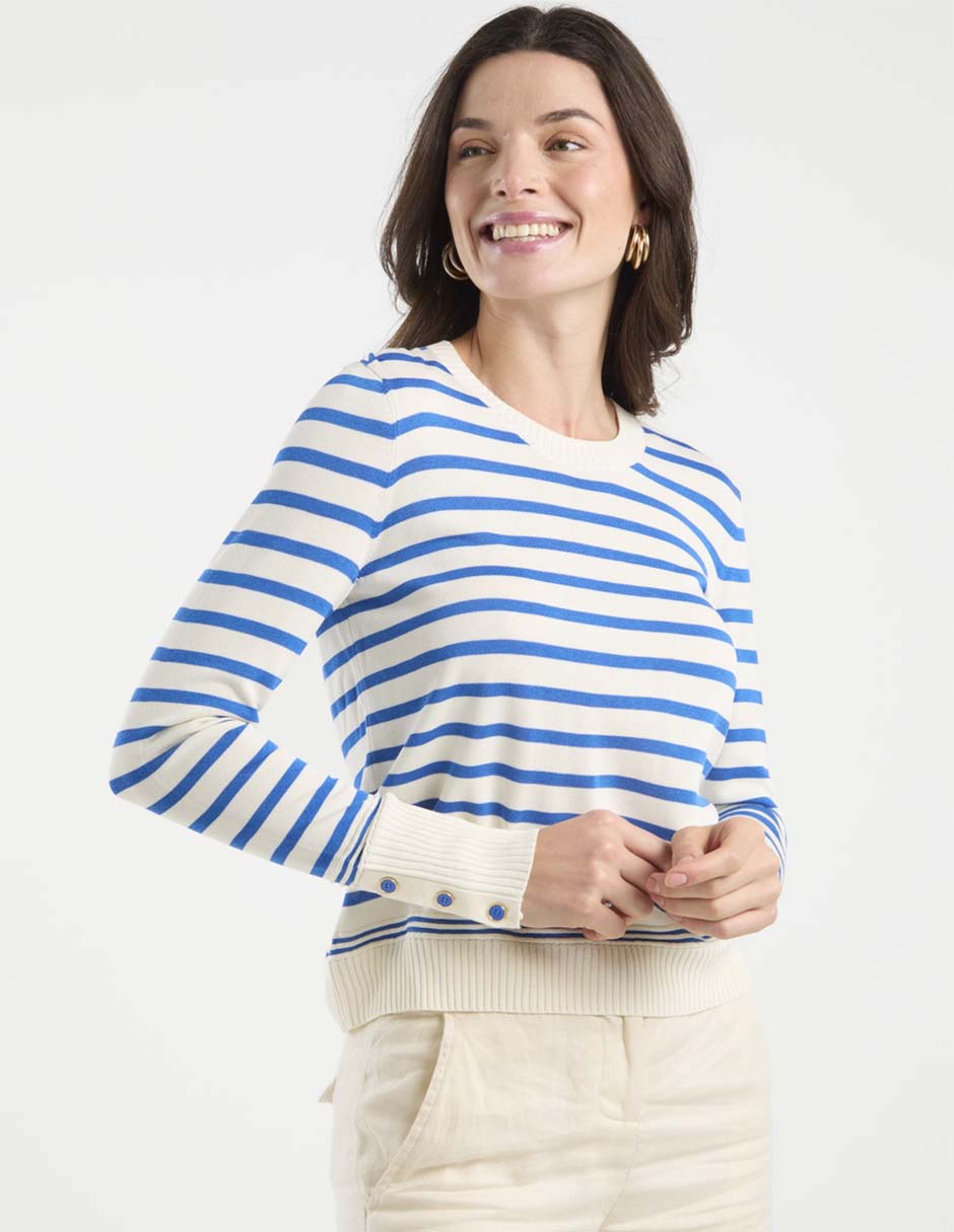 Suéter cuello redondo para mujer 7