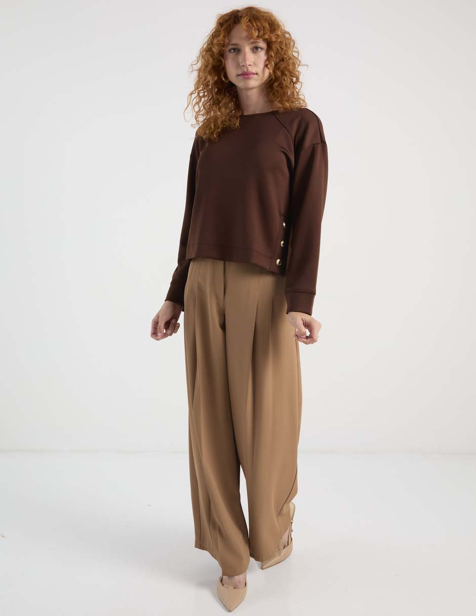 Pantalón relaxed amplio para mujer 8