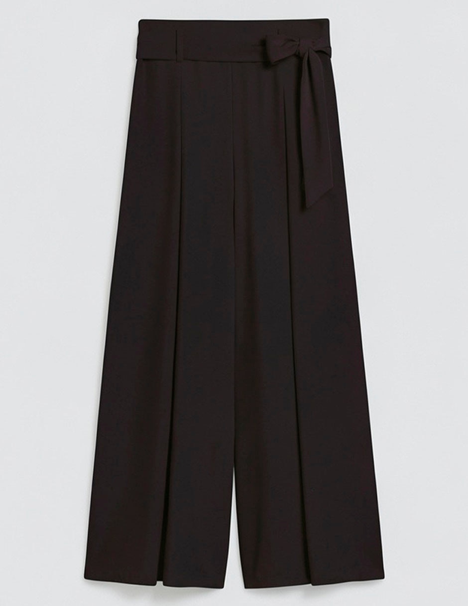 Pantalón plisado wide leg para mujer 4