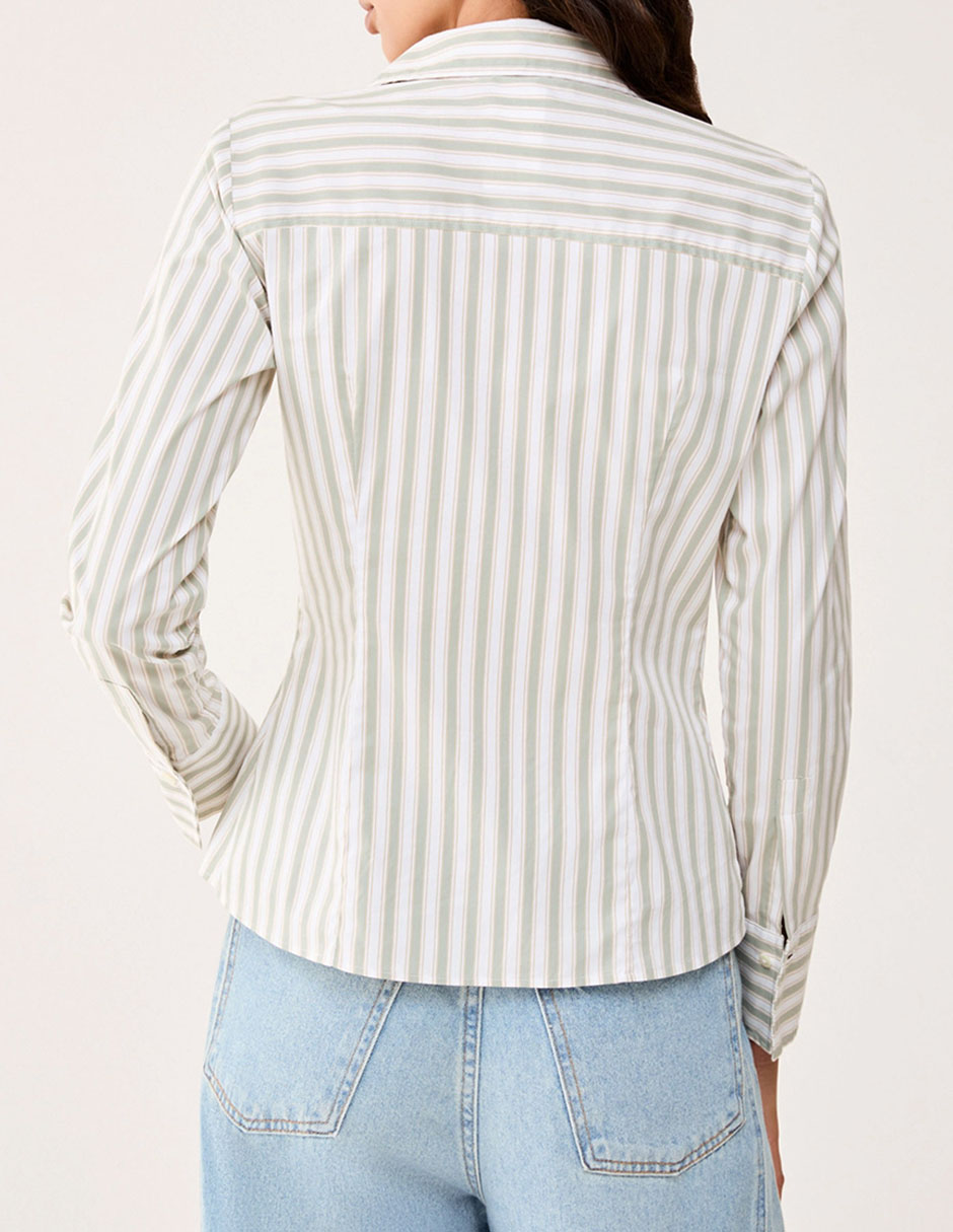 Camisa de algodón manga larga para mujer 2